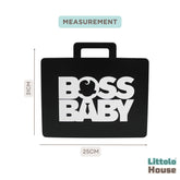Stylish Boss Baby Dual Side Suitcase D148 | Set of 1 | White Black
